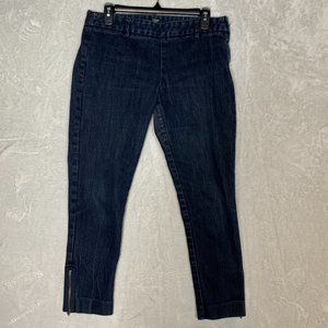 J Crew Jeans Women's Size 10 City Fit Stretch Mid Rise Ankle Crop Side Zipper